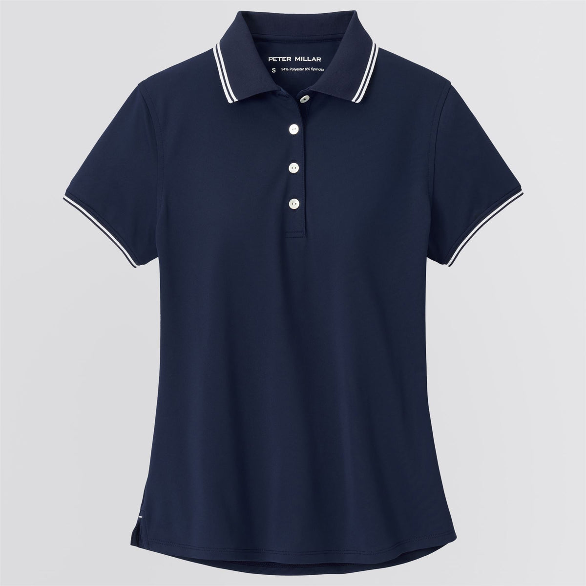 Womens Canterbury Tipped Sport Mesh Polo Navy/White
