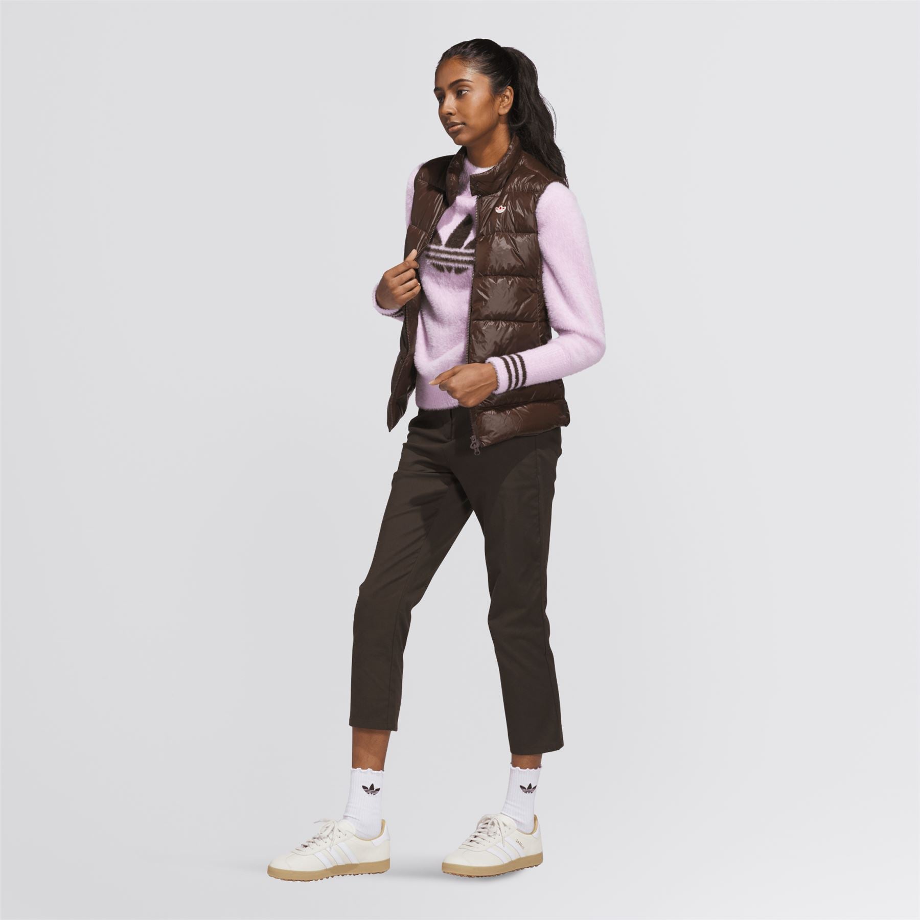 adidas Golf Originals Originals Down Vest Dark Brown | TRENDYGOLF USA