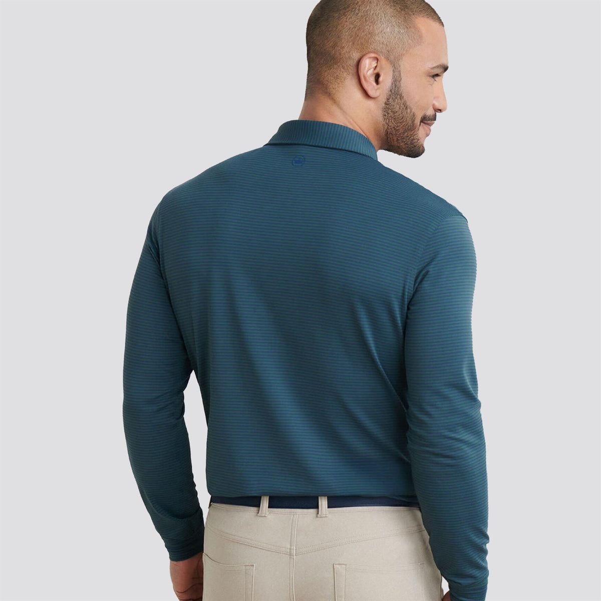 Lyons Performance Jersey LS Polo Nordic Pine