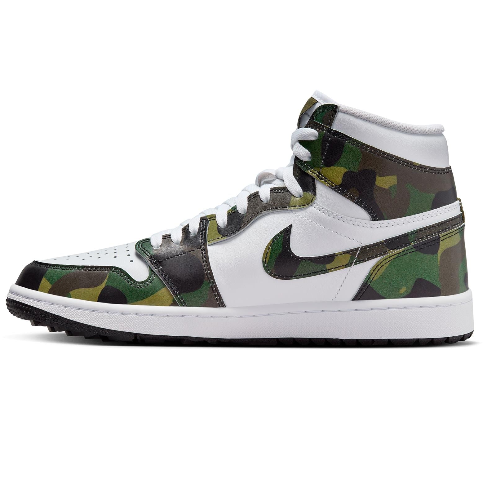 Nike Air Jordan 1 High Top Golf Shoes Green Camo | TRENDYGOLF USA