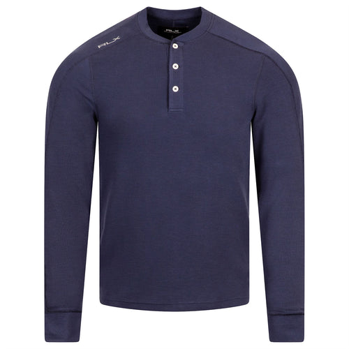 RLX Tech Waffle Henley Pullover Refined Navy - AW24