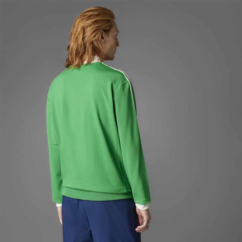 Three Stripes Quarter Zip Green