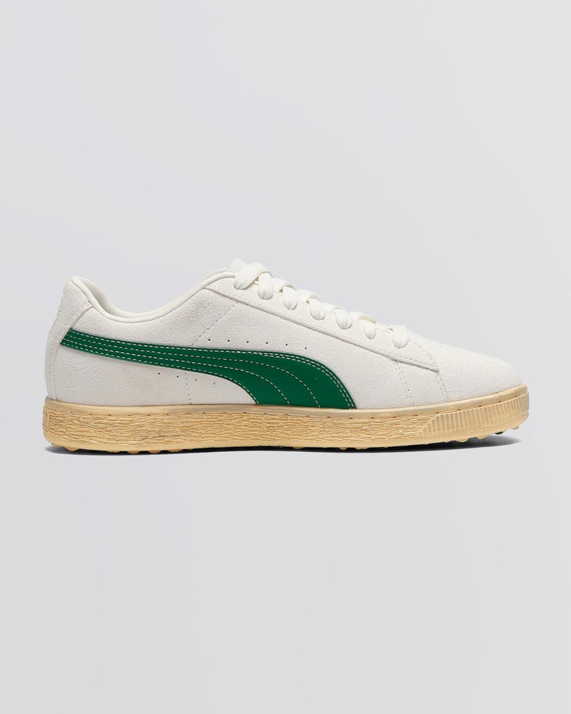 Puma Suede Golf Shoes Warm White/Luso Green