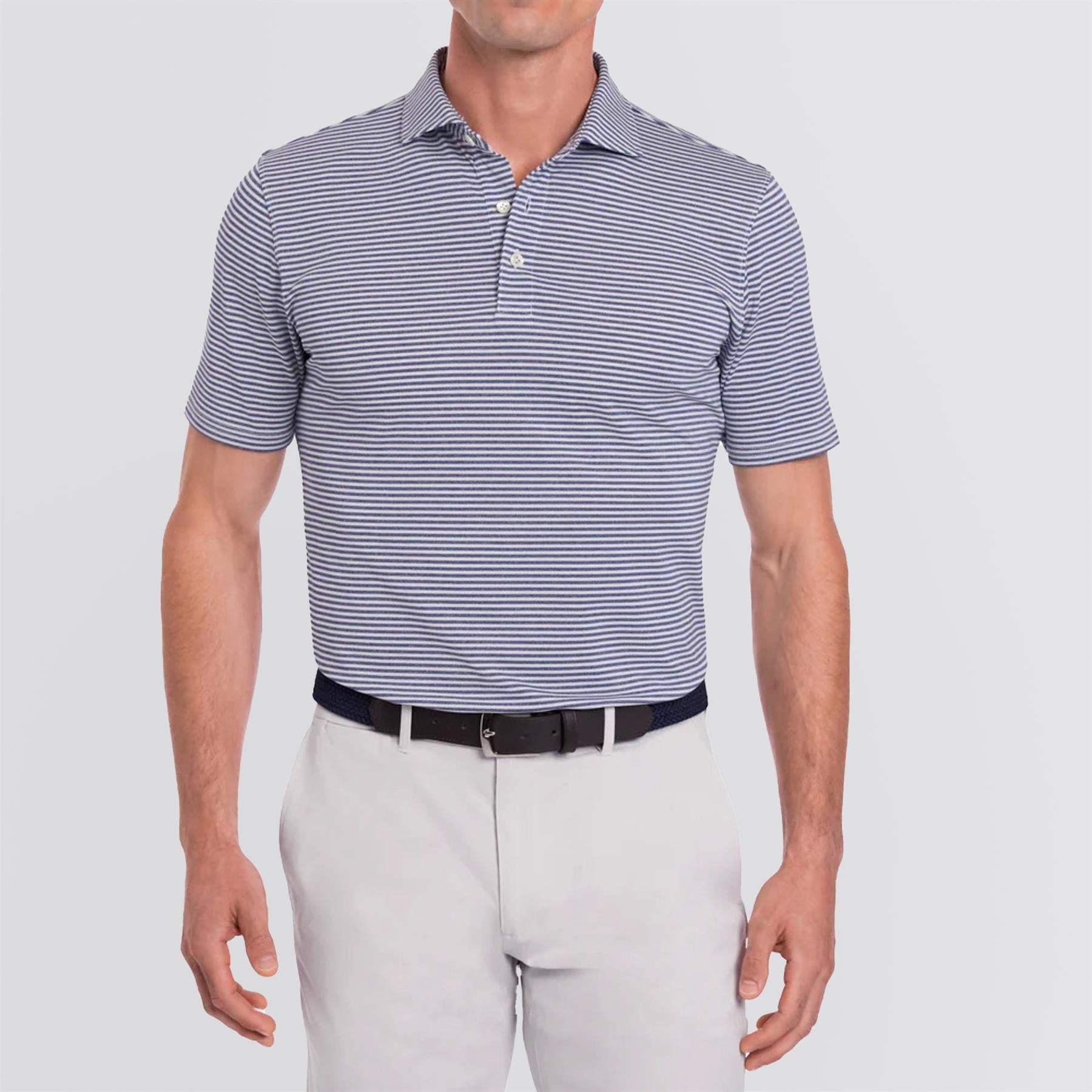The Maxwell Polo Heathered Andover/White
