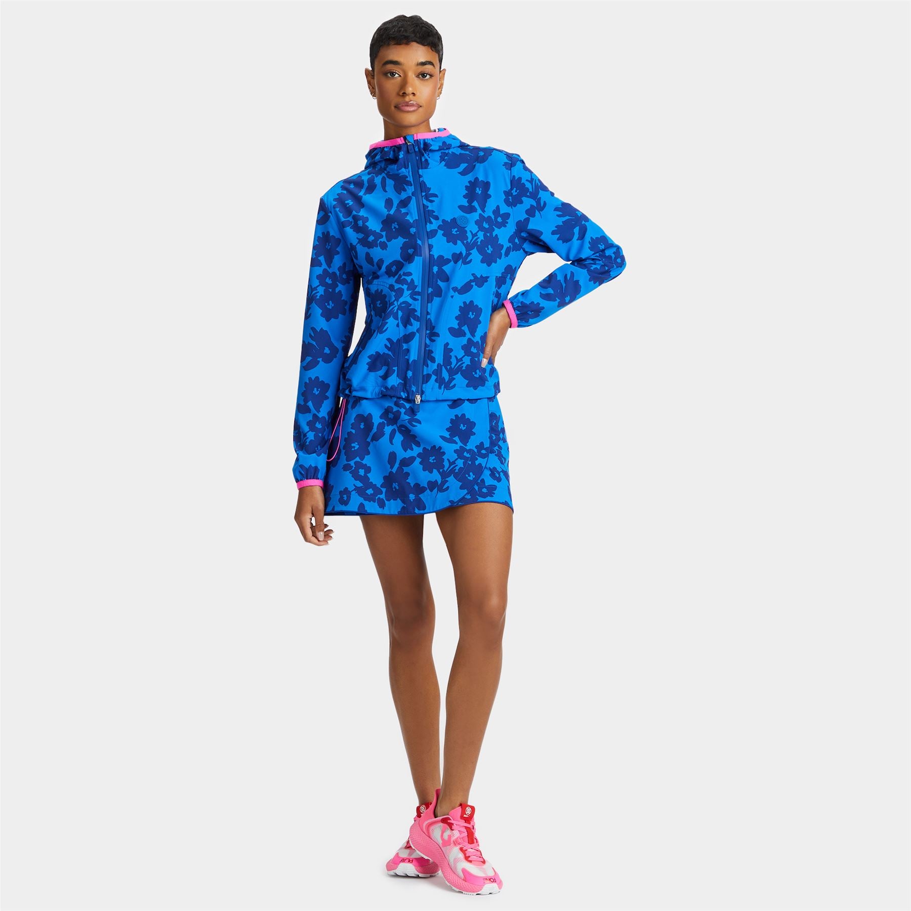 G/FORE Tonal Floral Wrap Maverick 4-Way Stretch Skort Surf