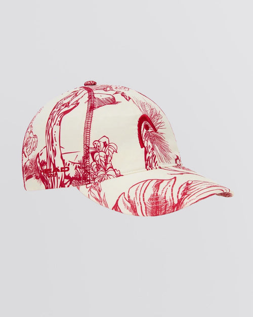 Womens Technical Cap Red Botanical