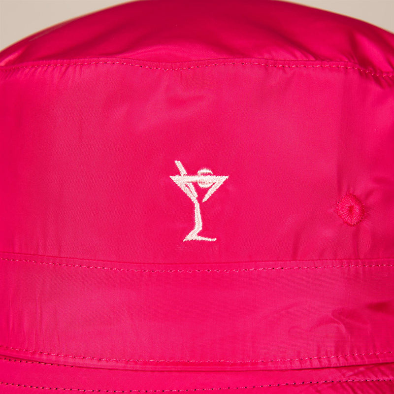 Womens Reversible Bucket Hat Black/Hot Pink