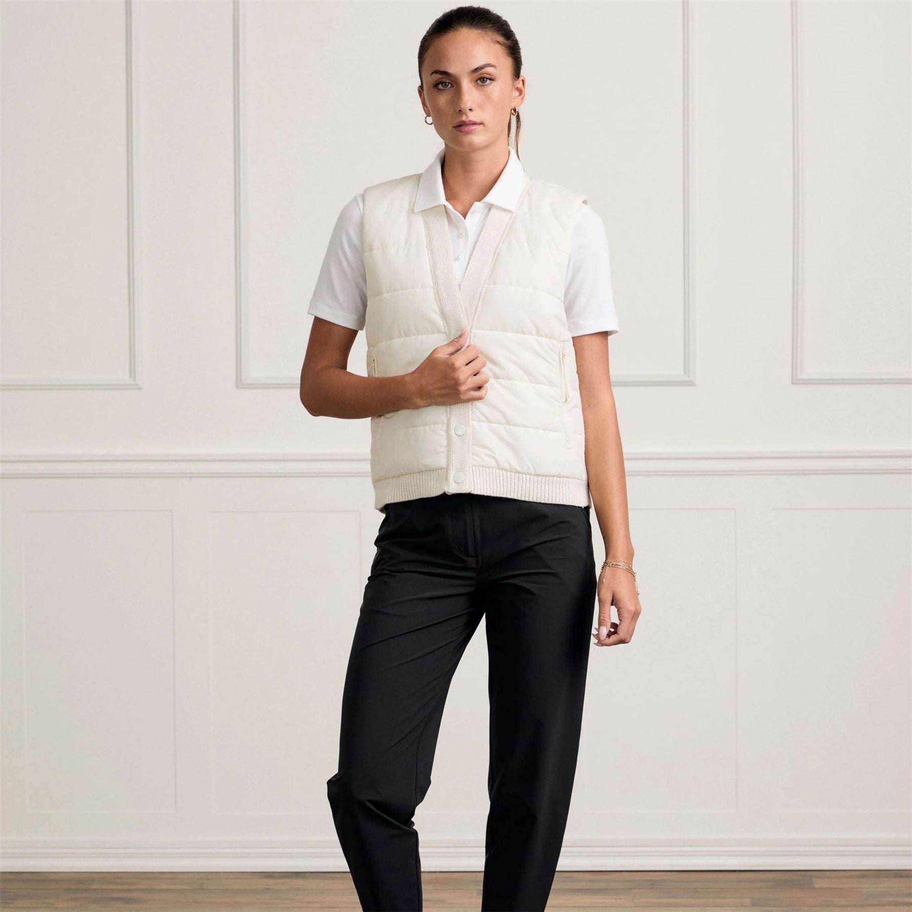 Womens Hallee Vest Pinky White