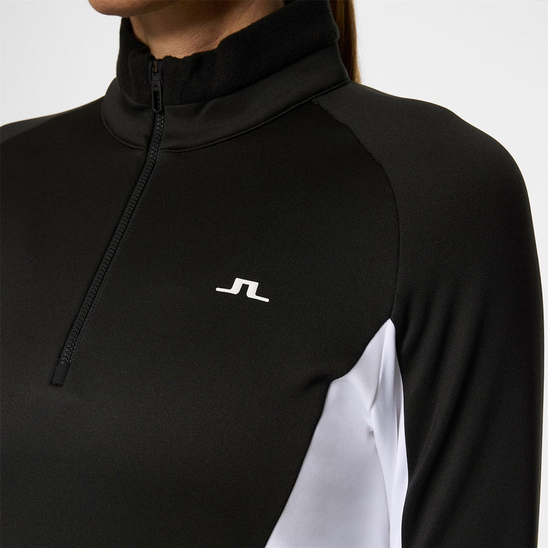 Womens Arja Quarter Zip Mid Layer Black