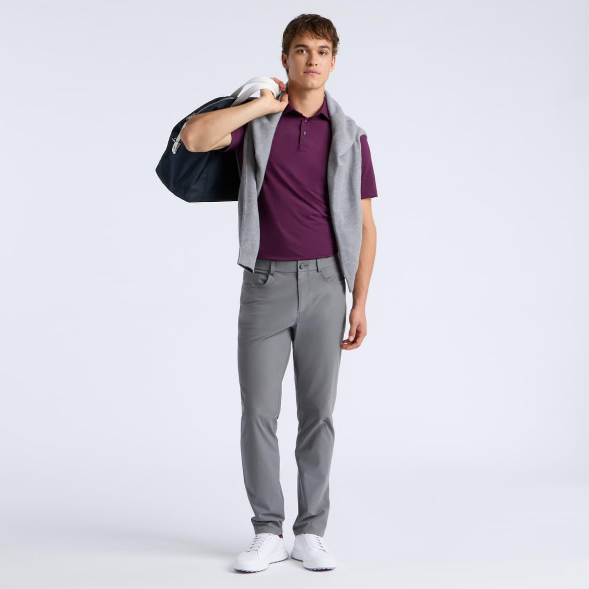 All Play Stretch Knit Polo Dark Plum