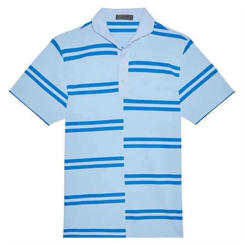 Offset Stripe Pique Polo Sky - SS23