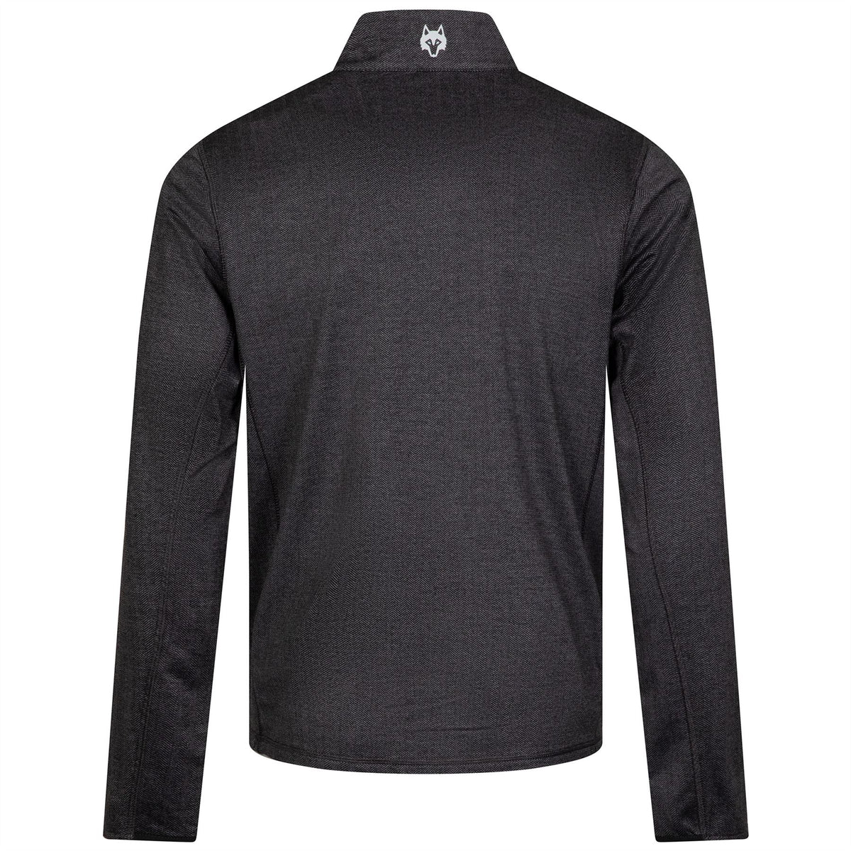 Herringbone Tate Quarter Zip Black Herringbone