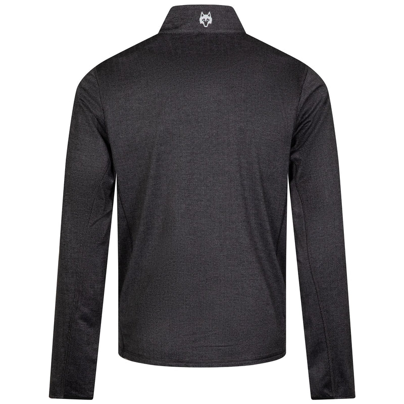 Herringbone Tate Quarter Zip Black Herringbone