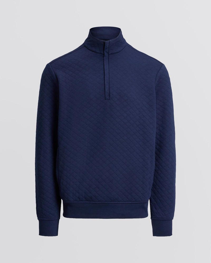 RLX Quilted Double Knit Half Zip Pullover Refined Navy