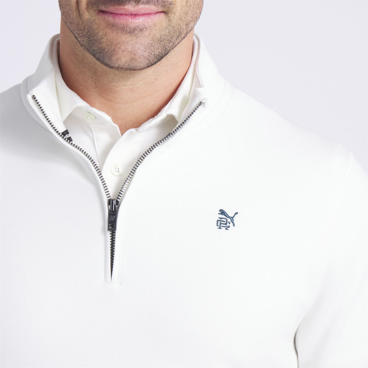 x RC Cloudspun Fleece Quarter Zip Warm White