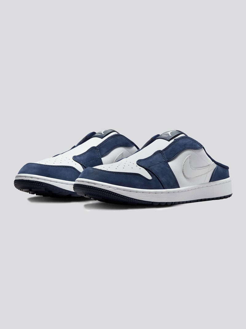 Air Jordan Mule Golf Shoes White/Metallic Silver/Midnight Navy