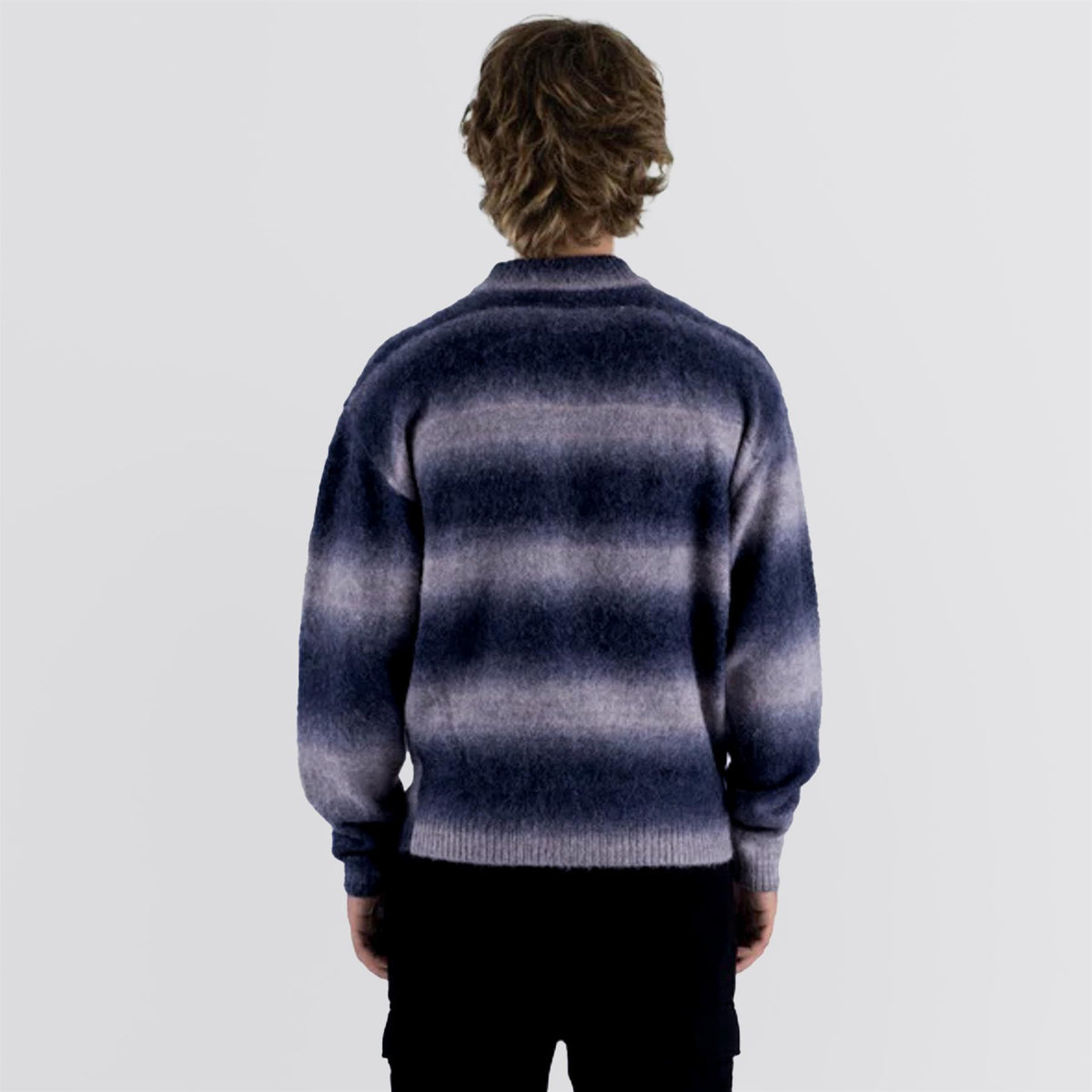 Cole Knit Mockneck Mohair Sweater Black