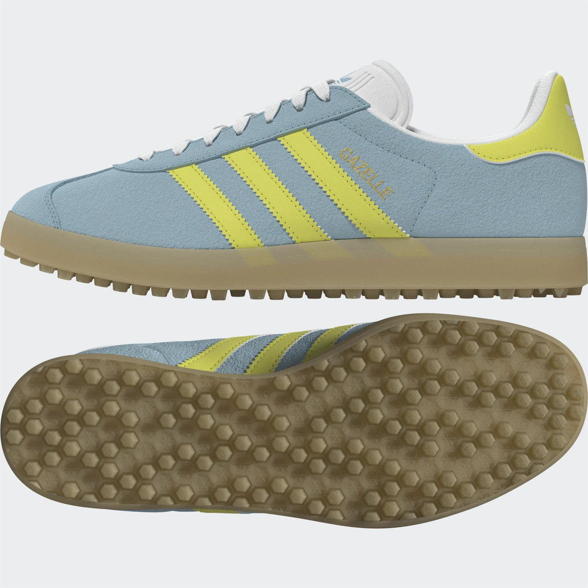 Womens Gazelle Spikeless Golf Shoes Blue/Pure Lemon/Gum4