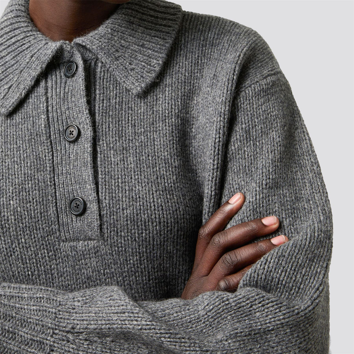 Womens Jojo Knit Sweater Grey