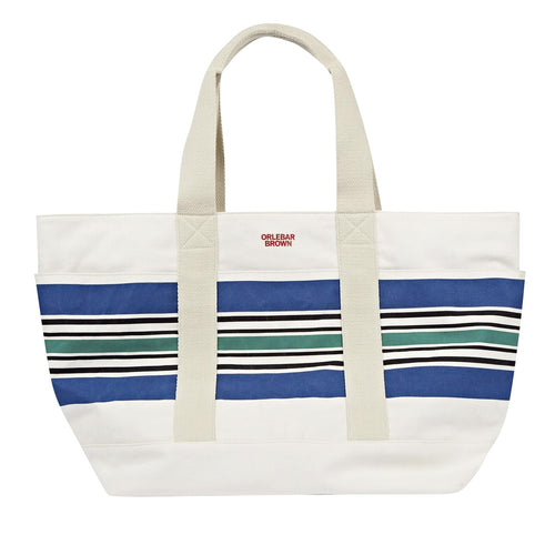 Mason Stripe Stripe Canvas Tote Bag Alabaster/Bleu - 2021