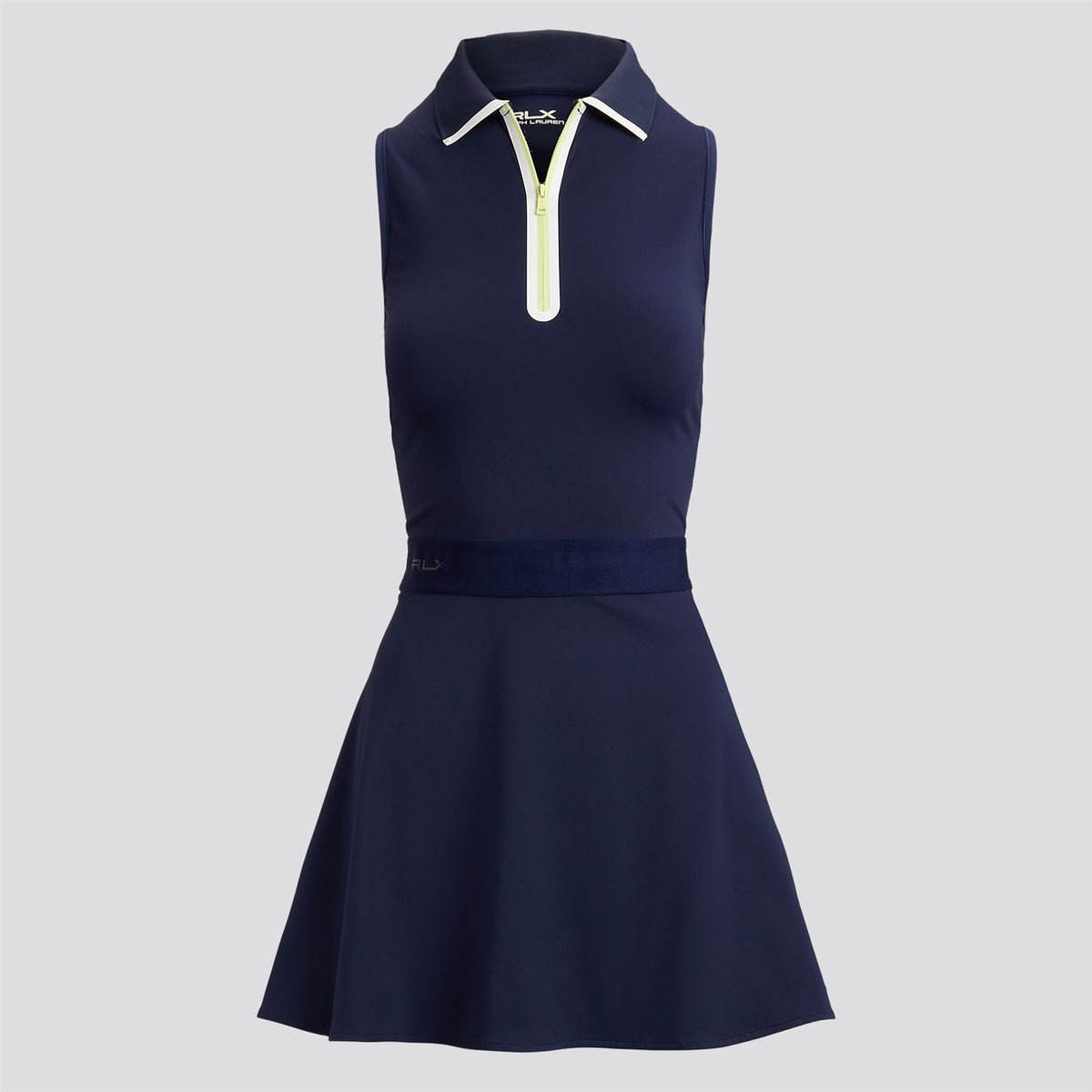 RLX Womens Stretch Interlock SL Polo Dress Refined Navy/Ceramic White