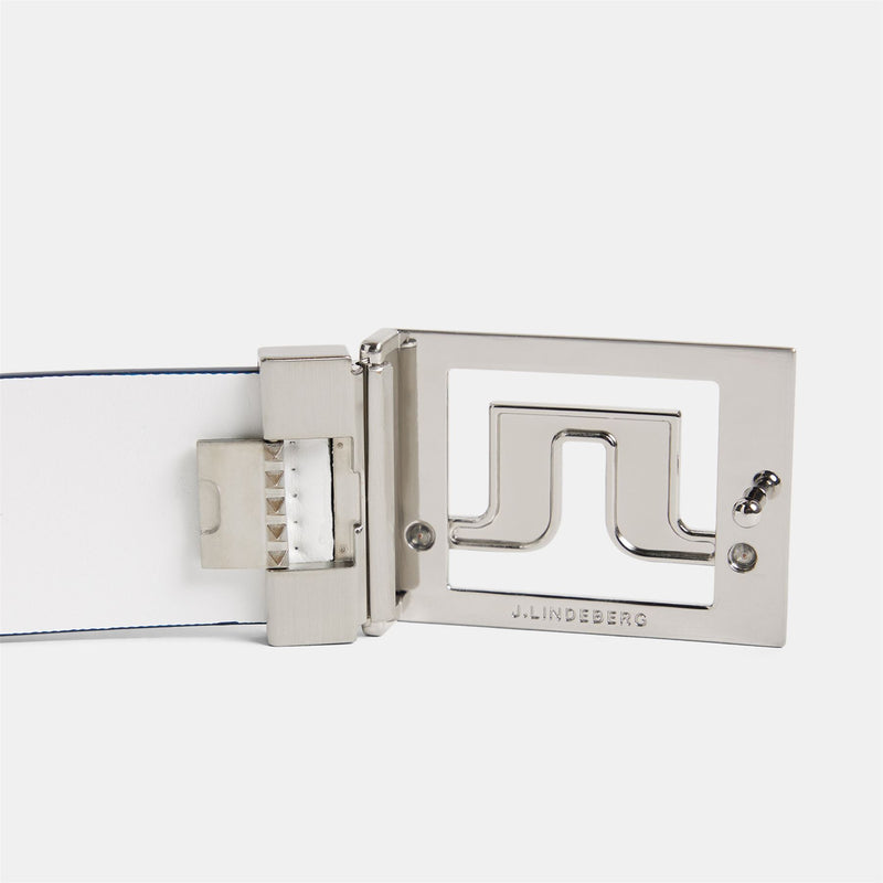 Slater Matte Leather Detachable Belt JL Navy
