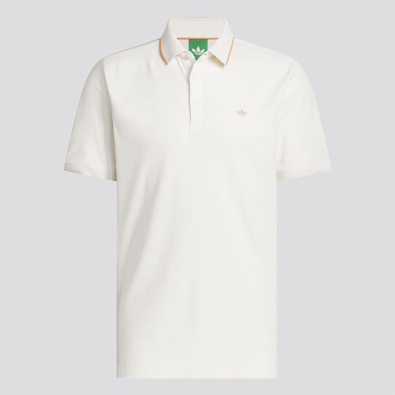 Originals Twistknit Trefoil Polo Chalk White/Dusky Orange