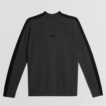J.Lindeberg Womens Adeline Knitted Sweater Dark Gray Melange