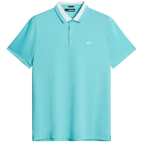 Benji Light Jersey Regular Fit Polo Blue Curacao - SU24