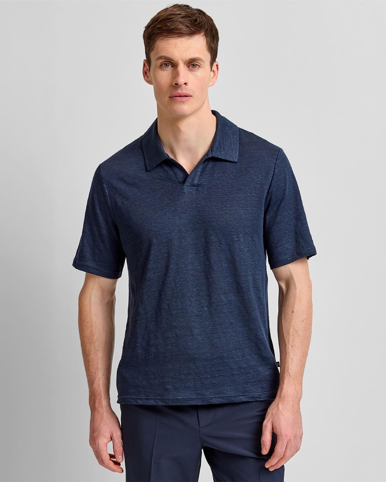 Roy Linen Polo JL Navy