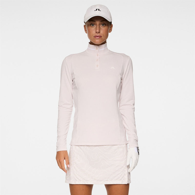 Womens Hertta LS Polo Gray Lilac