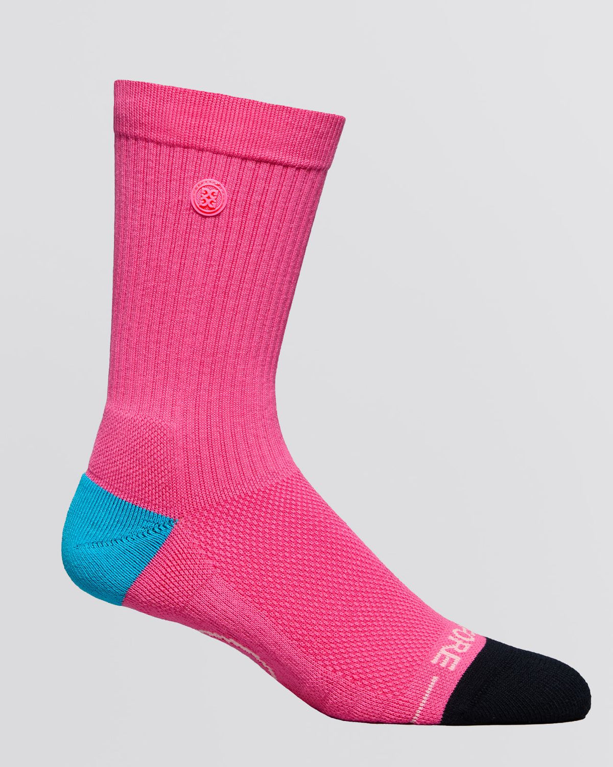 Pray For Birdies Crew Length Socks Knockout Pink