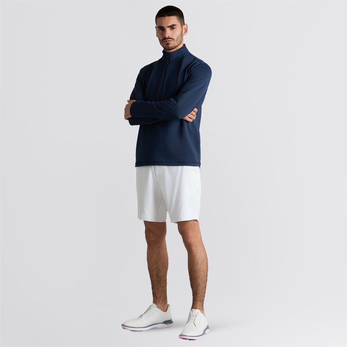Brushed Back Tech Terry Quarter Zip Twilight