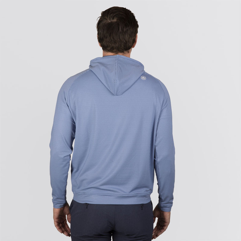 Pine Houndstooth Performance Hoodie Sport Navy