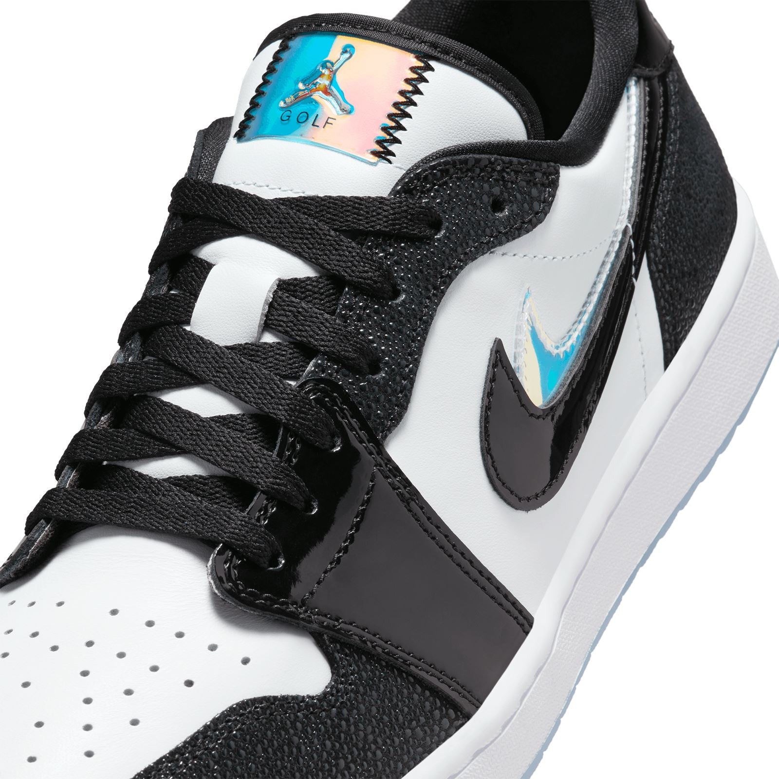 スニーカー [NIKE] AIR JORDAN 1 LOW GOLF NRG WHITE BLACK 23-29 Nike Air Jordan 1 NRG Golf Shoes White/Black | TRENDYGOLFUSA.COM