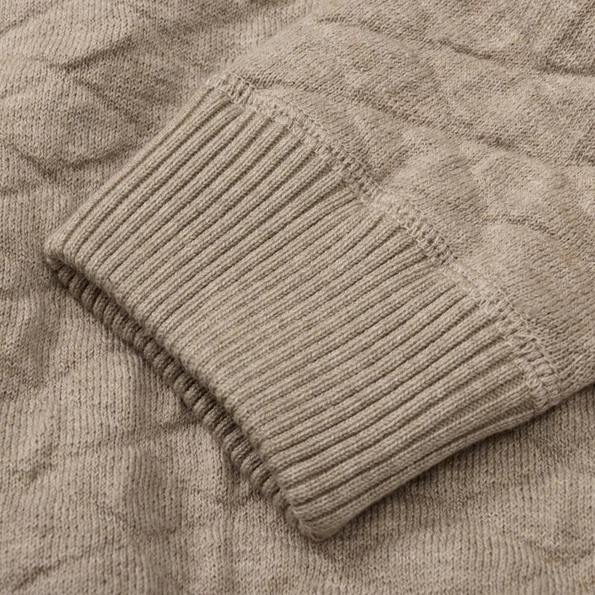 The Ward Jacquard Sweater Heathered Light Dune