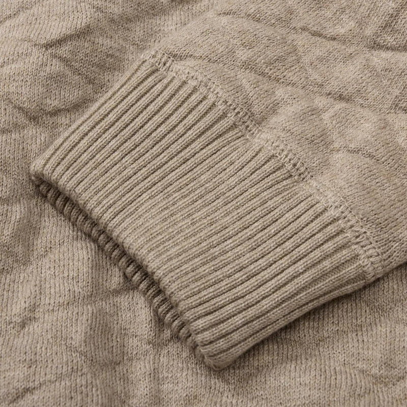 The Ward Jacquard Sweater Heathered Light Dune