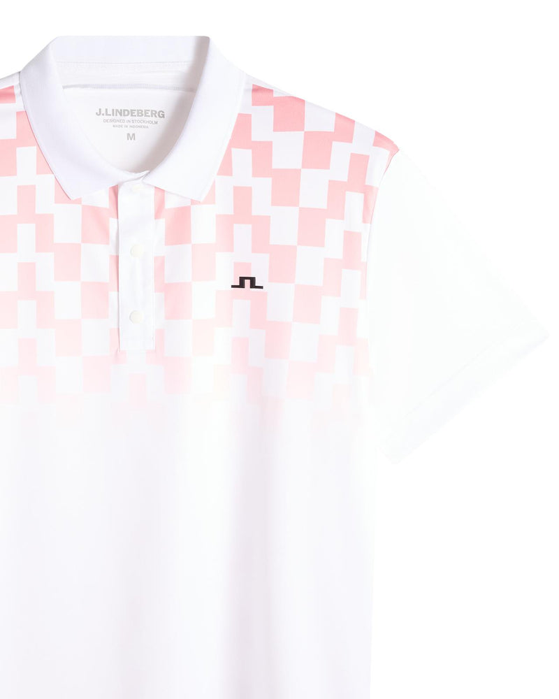 Finn Print Polo Finn Fade White Pink