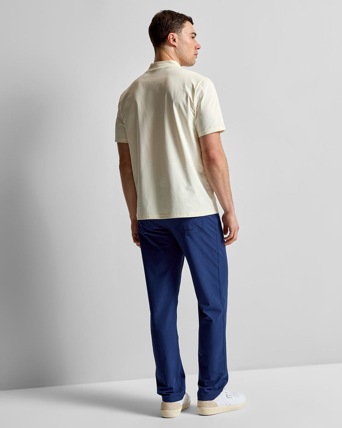 Mock Neck T-Shirt Cream