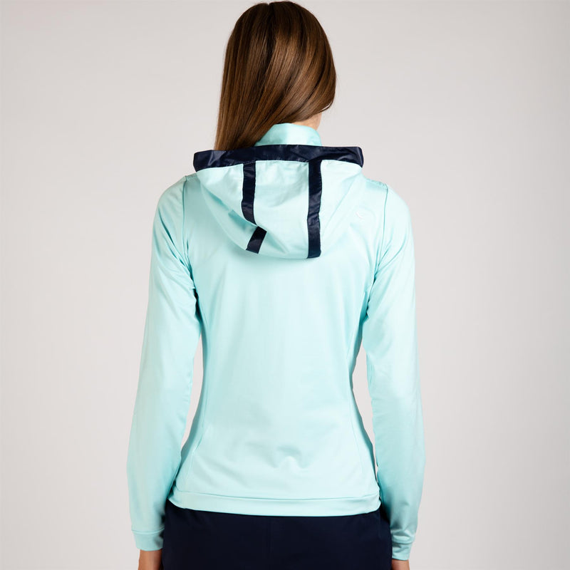 Womens Retention Hooded Hybrid Jacket Capri/Atlanta Blue