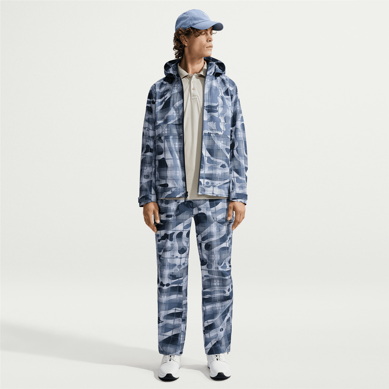 Storm-Fit Adv Tartan Camo Golf Jacket Loose Fit College Navy/White