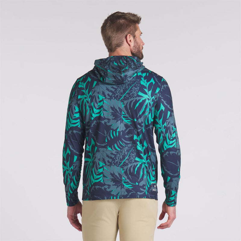 x PTC Palm Glitch Hoodie Deep Navy/Sparkling Green