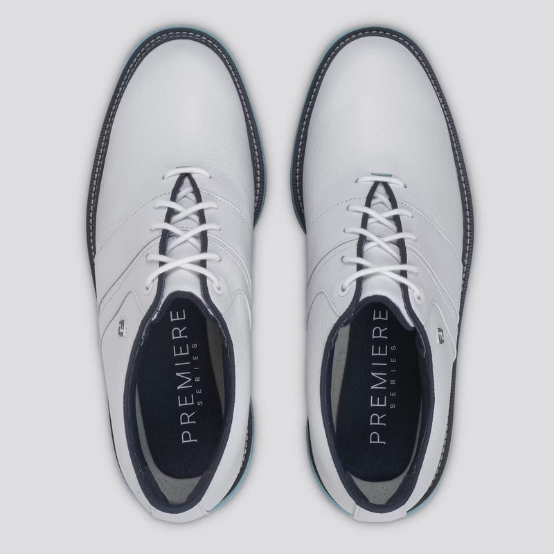 Premiere Series Packard Cleated Laced Golf Shoes White/Navy/Blue