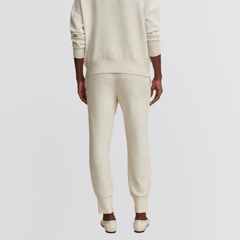 Womens The Slim 25 Inch Cuff Pants Ivory Marl Fleck