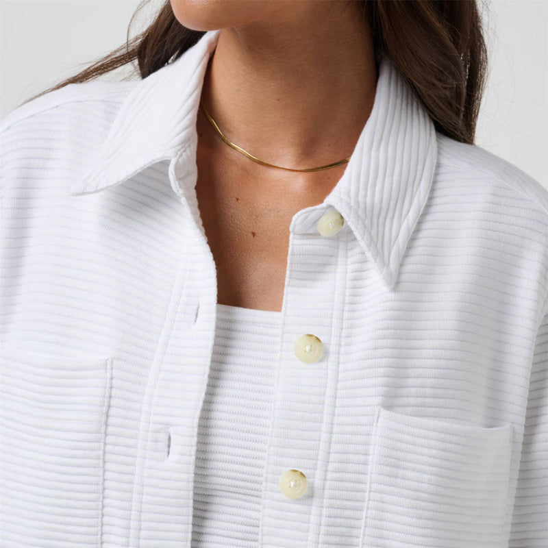 Womens Yacht Me Shacket White