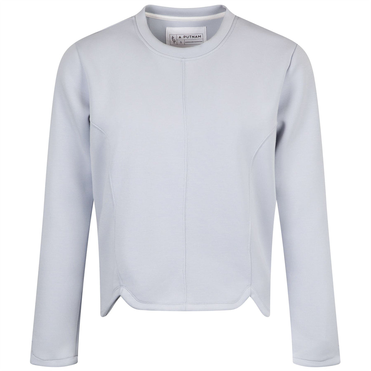 Womens Tulip Crewneck Knit Periwinkle
