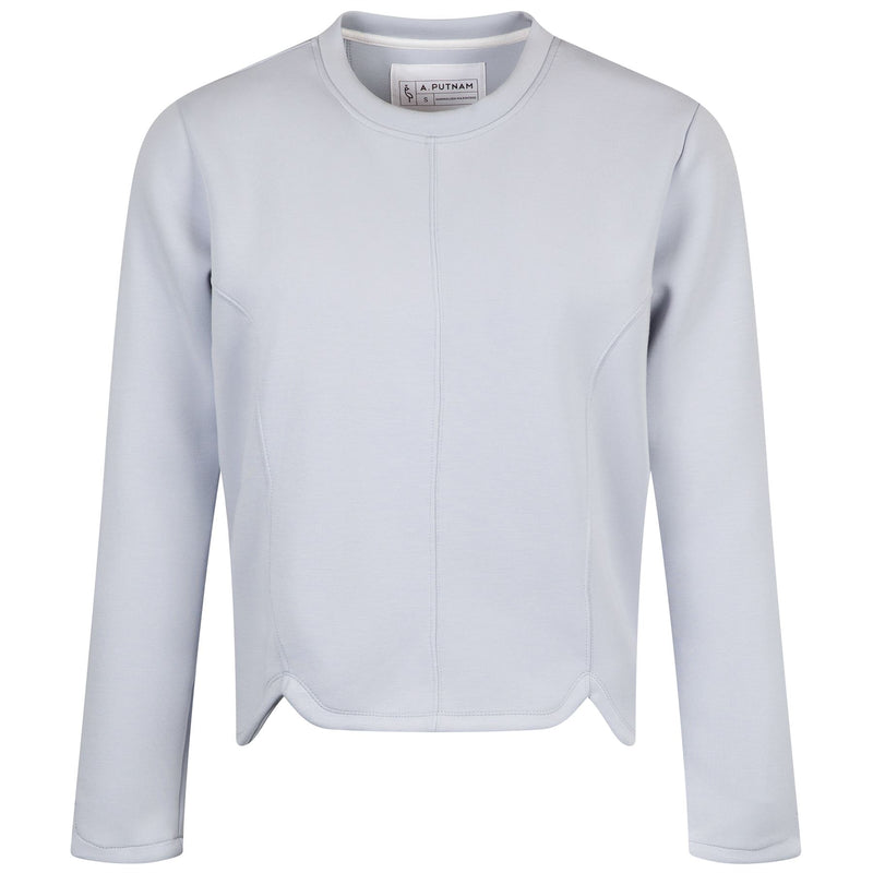 Womens Tulip Crewneck Knit Periwinkle