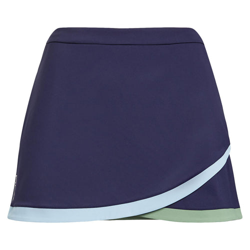 Womens Dry Wick Interlock Banded Wrap Skort 15 Inch French Navy/Fatigue/Vessel Blue - AW23