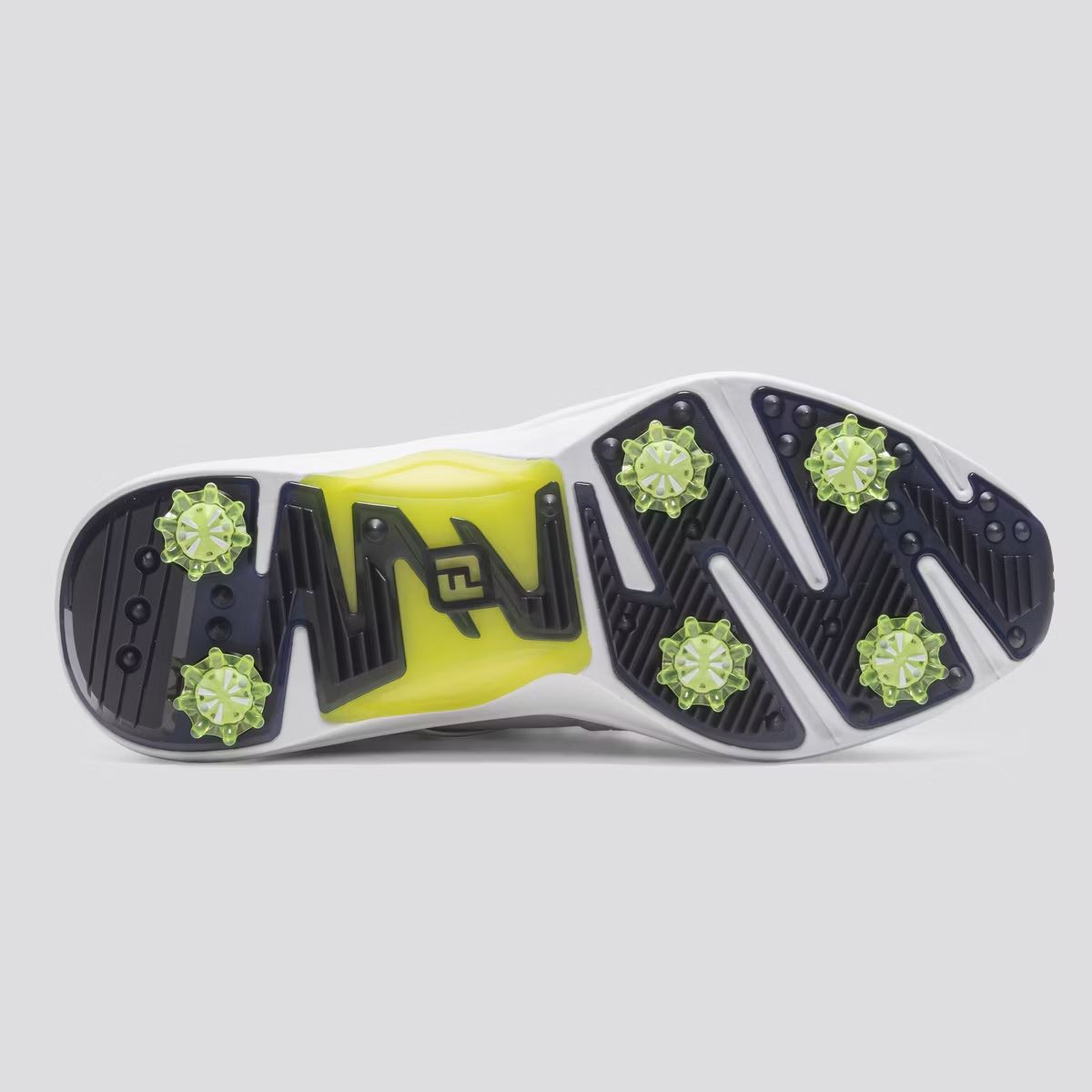 HyperFlex Cleated Laced Golf Shoes White/Blue/Lime