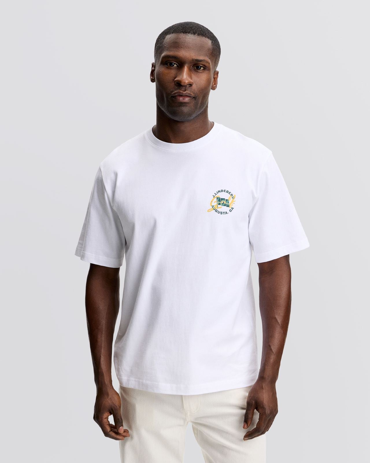 J.LINDEBERG ベスト 48 ホワイト/イエロー J.Lindeberg Parcie Tour T-Shirt White – TRENDYGOLFUSA.COM